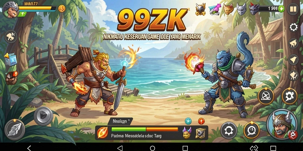 Tangkapan layar 99ZK menampilkan gameplay Idle yang mengasyikkan.