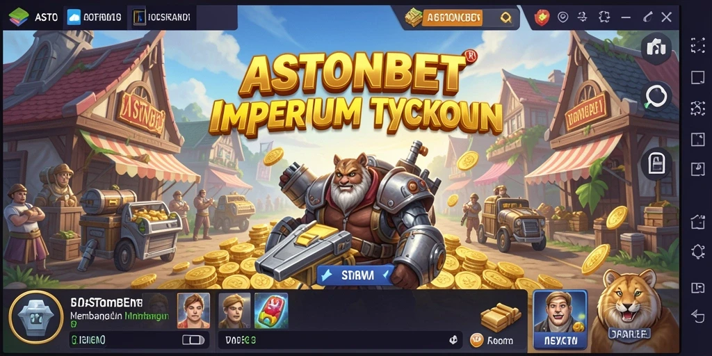 Tampilan gameplay menarik dari ASTONBET yang menampilkan pembangunan tycoon.
