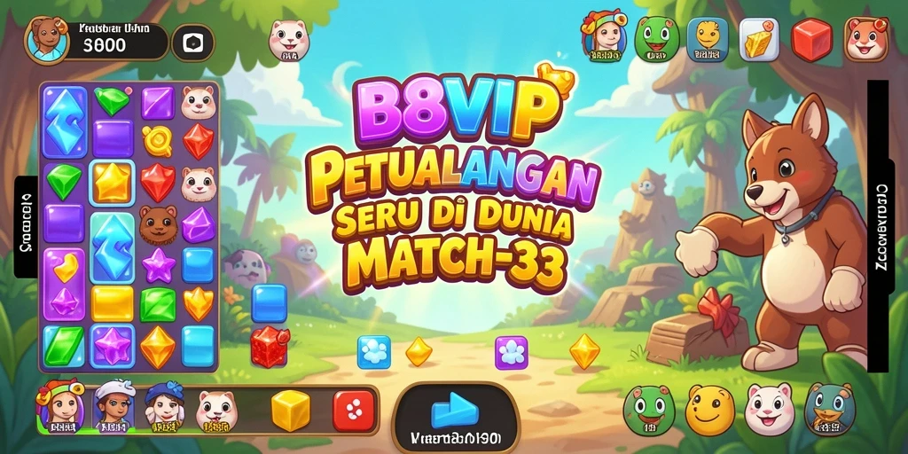 Tampilan gameplay B8VIP yang penuh warna dan seru.