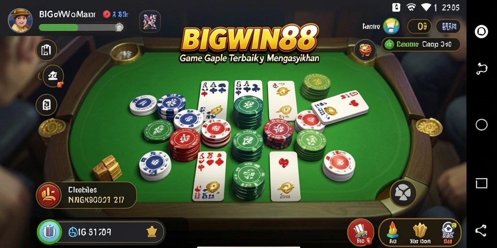 Tampilan menarik gameplay Gaple di BIGWIN88 yang memukau.