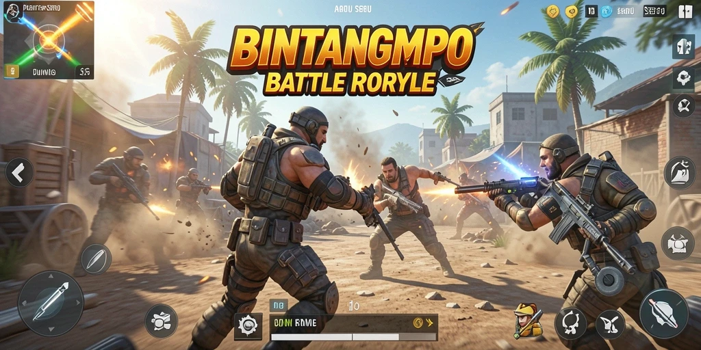 Tampilan gameplay seru di BINTANGMPO dengan pertarungan intens.