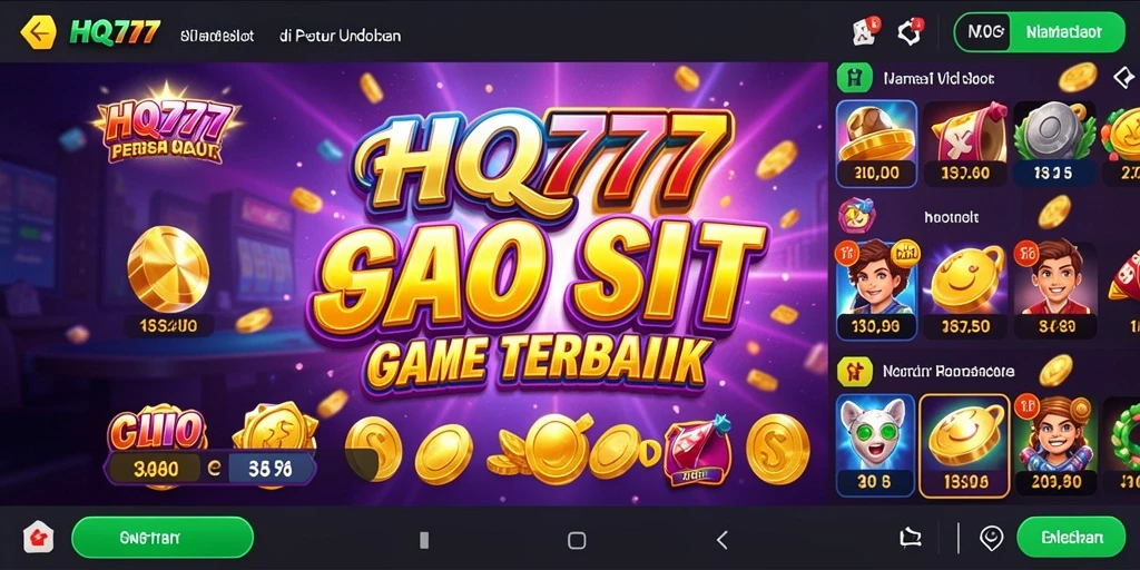 Tampilan gameplay HQ777 yang seru dalam permainan Slot.