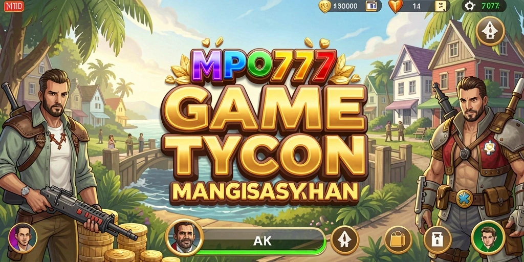 Screenshot utama MPO777 menunjukkan gameplay seru dalam membangun kerajaan bisnis.