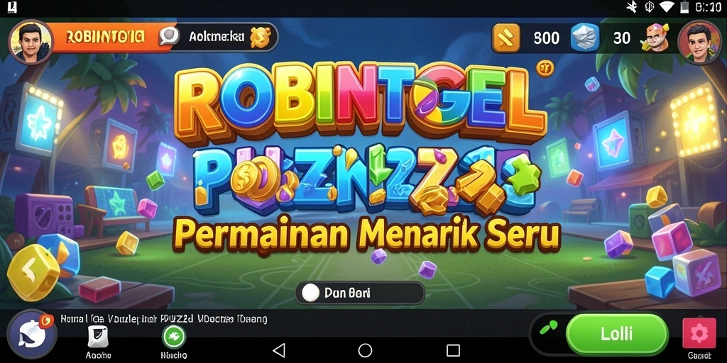 Screenshot utama permainan ROBINTOGEL menampilkan gameplay Puzzle yang menarik.