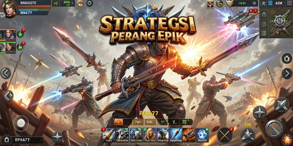 Tampilan gameplay RP6677 yang mendebarkan dengan aksi strategis.