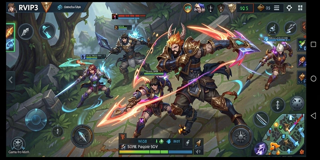 Tampilan utama gameplay RVIP3 yang epik dan penuh aksi.