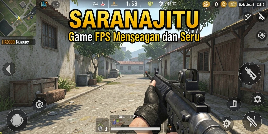 Gameplay seru dari SARANAJITU dengan aksi FPS yang mendebarkan.