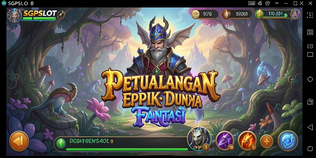 Tampilan gameplay SGPSLOT dengan dunia petualangan yang luas.