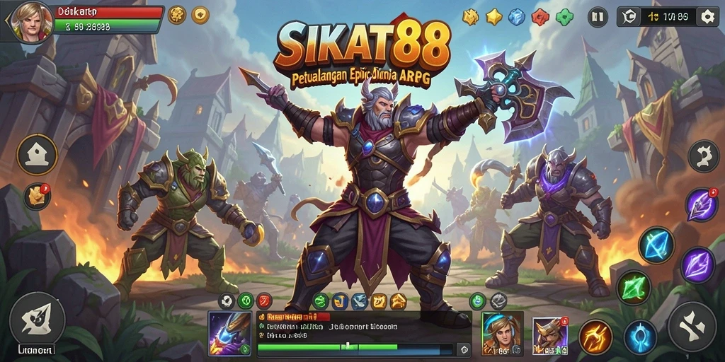 Tampilan menakjubkan dari gameplay ARPG SIKAT88 yang penuh aksi.