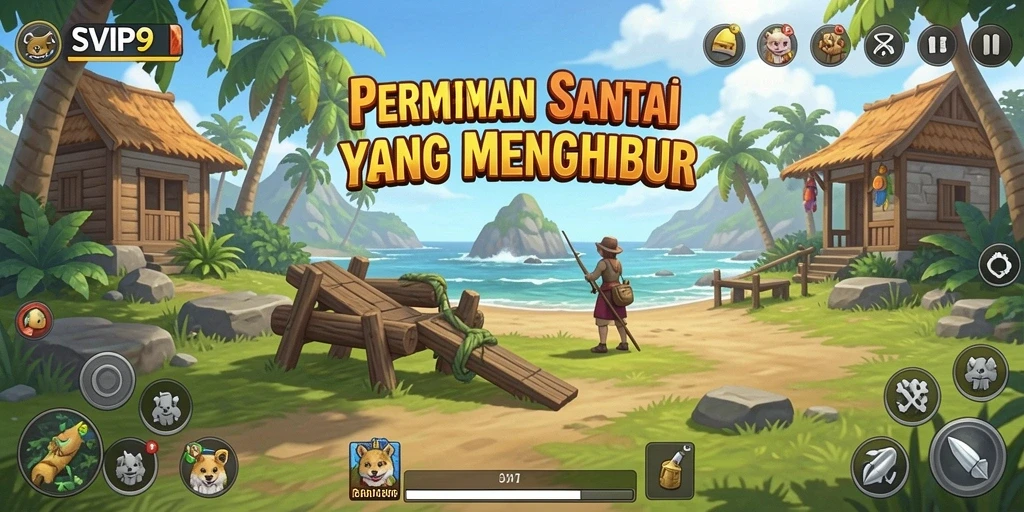 Tampilan gameplay menarik dari SVIP9 dengan grafik cerah dan fitur interaktif.