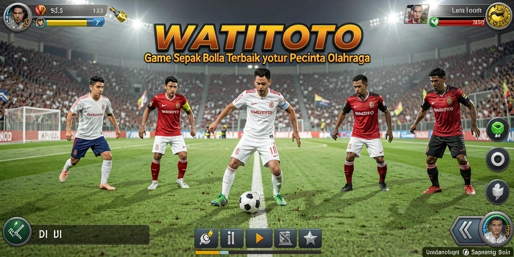 Tampilan gameplay yang menegangkan di WATITOTO saat mencetak gol.