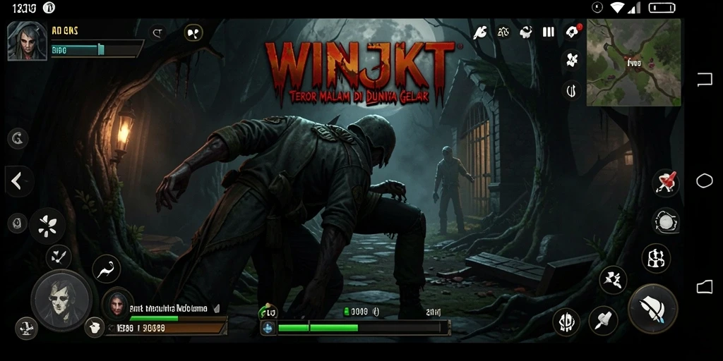 Tangkapan layar menampilkan gameplay menyeramkan dari WINJKT.